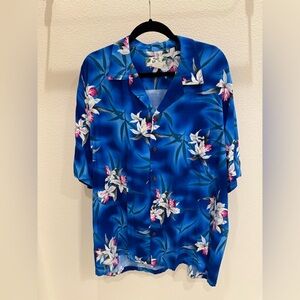 Two Palms nwt aloha Blue Floral Men's Shirt size xl